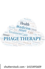 Phage Therapy Word Cloud. Wordcloud Made With Text Only.