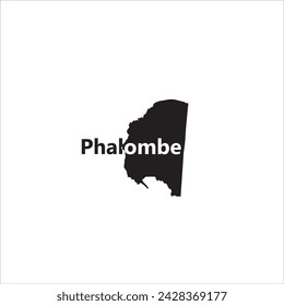 Phalombe Malawi map and black lettering design on white background