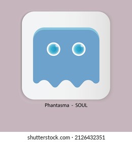 Phantasma (SOUL) token logo. SOUL coin cryptocurrency logo on isolated background.