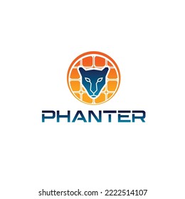 phanter logo in solar logo