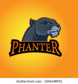 phanters esport logo maskot vector