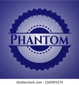 Phantom badge with denim texture