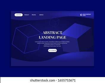 Phantom Blue Geometric Landing Page