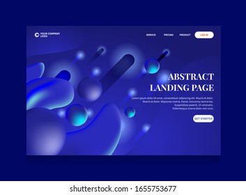 Phantom Blue Geometric Landing Page