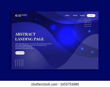 Phantom Blue Geometric Landing Page