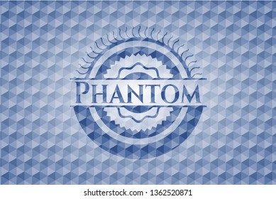 Phantom blue hexagon emblem.