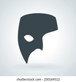 Phantom Carnival Mask Flat Icon