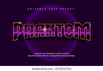 Phantom editable text effect template