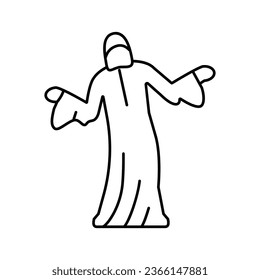 phantom ghost line icon vector. phantom ghost sign. isolated contour symbol black illustration