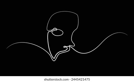 phantom icon line art.minimalist line phantom mask