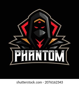 Phantom mascot gaming logo template