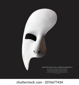 Phantom mask logo design vector and  illustration inspiration. Carnival and helloween costume
