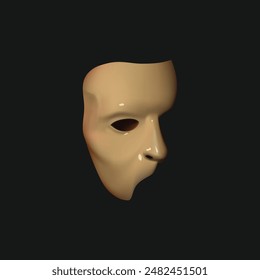 Phantom mask logo design vector and  illustration inspiration. Carnival and opera mask symbol
