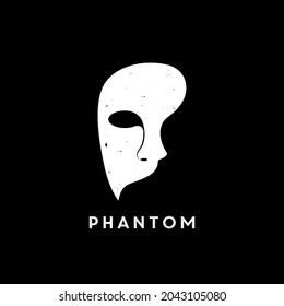 Phantom, mask, opera, theatre, theater, horror, mystery, logo icon illustration inspiration