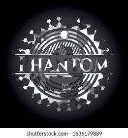 Phantom on grey camouflage pattern