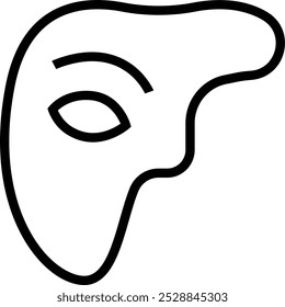 phantom of the opera icon. Thin linear style design isolated on white background