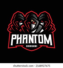 Phantom Shinigami Mascot Gaming Logo