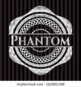 Phantom silvery badge or emblem. Vector Illustration. Mosaic.