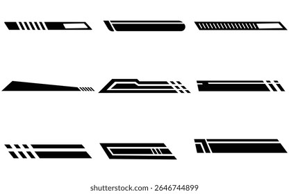 Phantom Streak Decals - Faixas de Movimento Futurista para Envolvimentos Personalizados de Automobilismo
