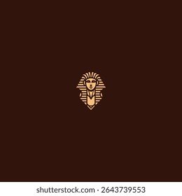 Pharao mummy logo icon flat vector design