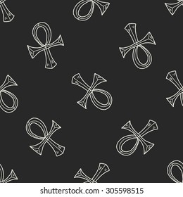 pharaoh Cane doodle seamless pattern background
