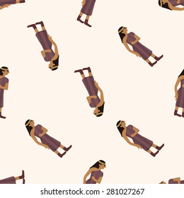pharaoh , cartoon seamless pattern background