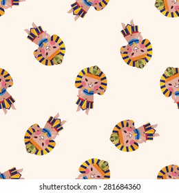 pharaoh , cartoon seamless pattern background