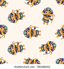 pharaoh , cartoon seamless pattern background