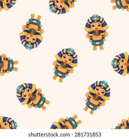 pharaoh , cartoon seamless pattern background