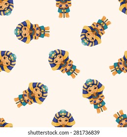 pharaoh , cartoon seamless pattern background