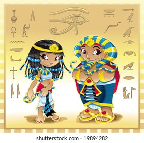 Pharaoh and Cleopatra with Background