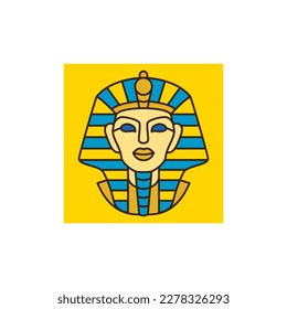 Pharaoh color flat icon. Passover vector icon collection. Exodus from Egypt story, emblem, logo, vector design element for Jewish holiday Passover