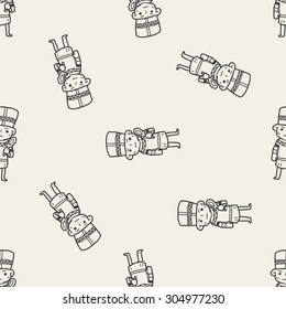pharaoh doodle seamless pattern background