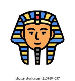 pharaoh egypt color icon vector. pharaoh egypt sign. isolated symbol illustration
