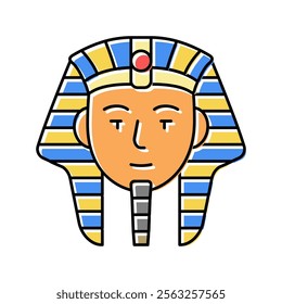 pharaoh egypt color icon vector. pharaoh egypt sign. isolated symbol illustration