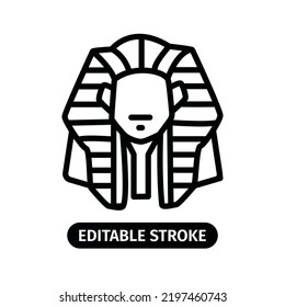 pharaoh egypt icon editable stroke