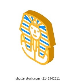 pharaoh egypt king isometric icon vector. pharaoh egypt king sign. isolated symbol illustration