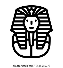 pharaoh egypt king line icon vector. pharaoh egypt king sign. isolated contour symbol black illustration
