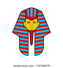 Pharaoh Head isolated. Face King in ancient Egypt