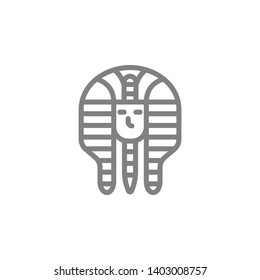 pharaoh icon. Element of myphology icon. Thin line icon for website design and development, app development. Premium icon