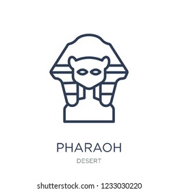 Pharaoh icon. Trendy flat vector Pharaoh icon on white background from Desert collection, vector illustration can be use for web and mobile, eps10