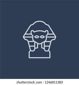 Pharaoh icon. Trendy flat vector Pharaoh icon on dark blue background from Desert  collection