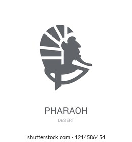 Pharaoh icon. Trendy Pharaoh logo concept on white background from Desert collection. Suitable for use on web apps, mobile apps and print media.