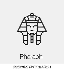 pharaoh icon vector. Linear style sign for mobile concept and web design. pharaoh symbol illustration. Pixel vector graphics - Vector.