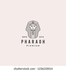 pharaoh logo vector hipster retro vintage label illustration