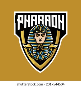 Pharaoh Mascot Esport Logo. Illustration For Sport, Badge, Printing Design And Esport Team.