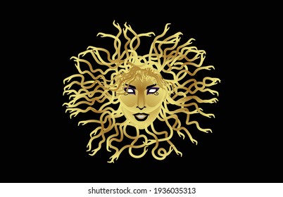 pharaoh medusa with hair hands