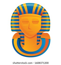 Pharaoh monument icon. Cartoon of pharaoh monument vector icon for web design isolated on white background