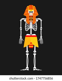 El faraón Skeleton aislado. El Rey en el antiguo Egipto