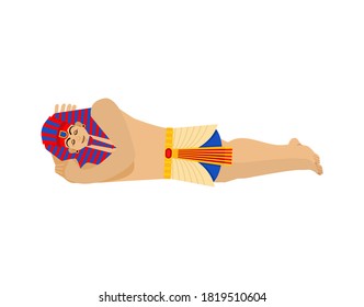 Pharaoh sleeping. Rulers of ancient Egypt asleep. Vector illustration